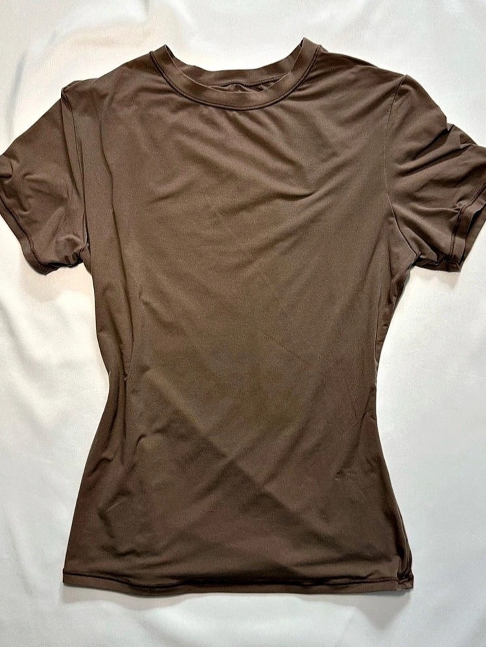 Skims Cotton Jersey T-Shirt Brown Short Sleeve Tee